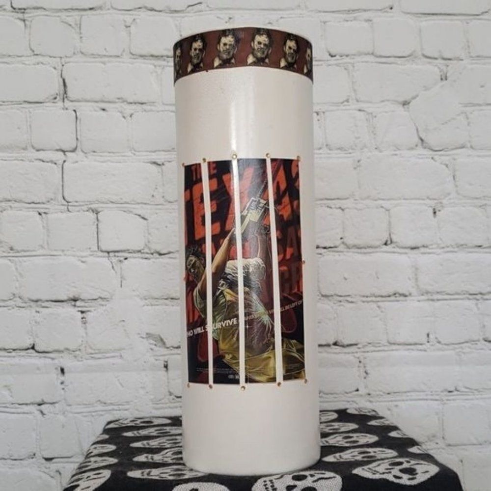 Texas Chainsaw Massacre Horror Upcycled Glass Vase Decor